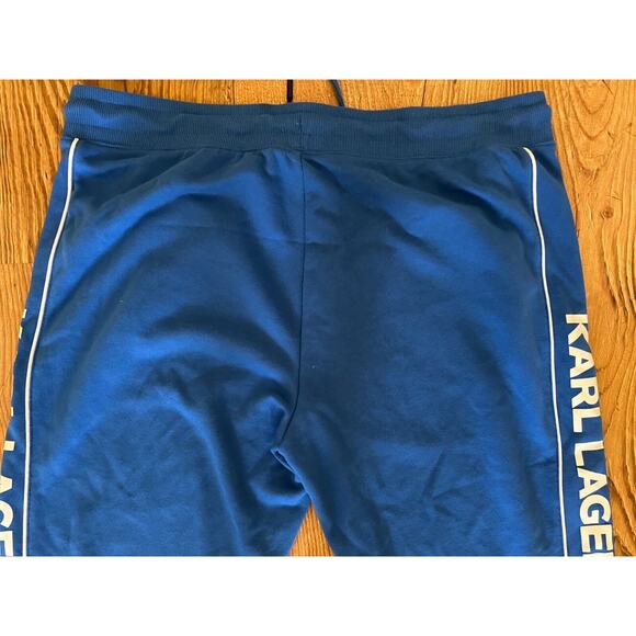 Karl Lagerfeld Paris Women’s French Terry Logo Tape Jogger Blue Size XL NWT - Picture 5 of 9
